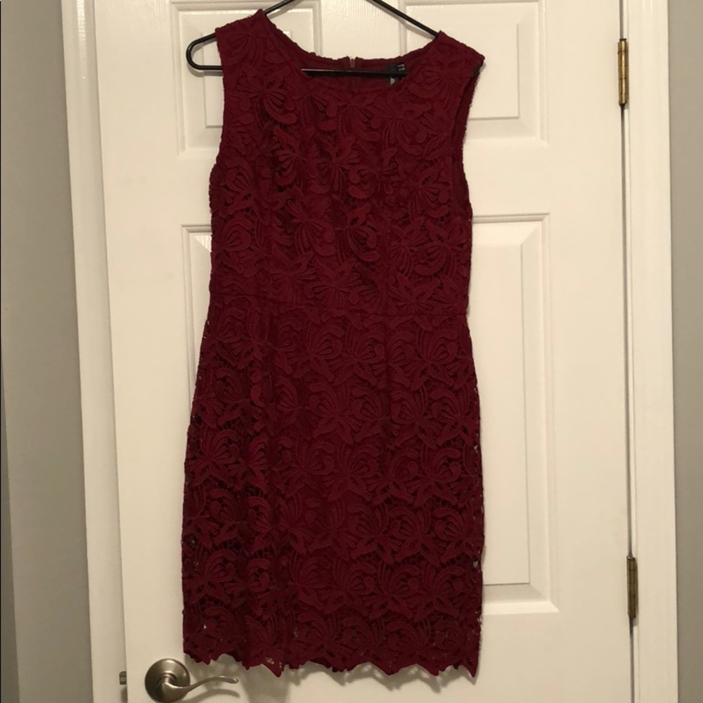 Wine cocktail length dress